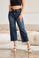 RFM Full Size Tummy Control High Waist Raw Hem Distressed Jeans