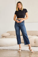 RFM Full Size Tummy Control High Waist Raw Hem Distressed Jeans