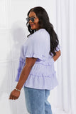 HEYSON Meant To Be Tie Neck Ruffle Top