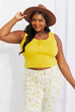 Sweet Generis Sunlight Ribbed Henley Tank
