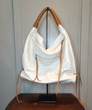 Ivory Woven Handle Boho Bag