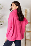 Zenana Drawstring Mock Neck Sweater