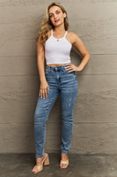 Judy Blue Kayla Full Size High Waist Distressed Slim Jeans