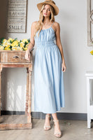 HEYSON French Riviera Textured Woven Sleeveless Dress