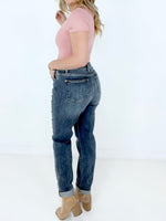 Judy Blue "Skyline" High Rise Bleach Splash Boyfriend Jeans