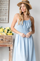 HEYSON French Riviera Textured Woven Sleeveless Dress