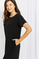 Zenana Chic in the City Rolled Short Sleeve Dress
