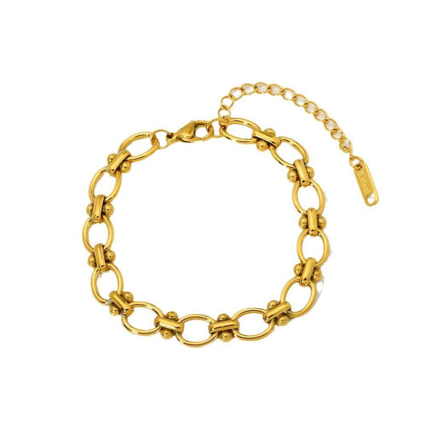 Gold Plated O-Shaped Chain Bracelet (With Box)