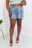 Judy Blue Lynda Snakeskin Cutoff Shorts