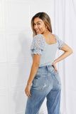 HEYSON Ditsy Floral Scoop Neck Bodysuit