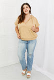 HEYSON Relaxed Vibe Full Size Short Sleeve  Hoodie