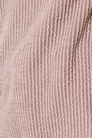 BOMBOM Ribbed Drawstring Exposed Seam Hoodie