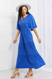 Culture Code My Muse Flare Sleeve Tiered Maxi Dress