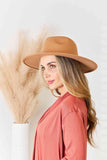 Fame Flat Brim Fedora Fashion Hat