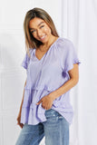 HEYSON Meant To Be Tie Neck Ruffle Top