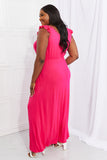 White Birch Santa Monica Flutter Sleeve Maxi Dress