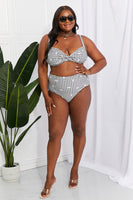 Marina West Swim Take A Dip Twist High-Rise Bikini in Black