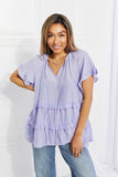 HEYSON Meant To Be Tie Neck Ruffle Top