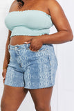 Judy Blue Lynda Snakeskin Cutoff Shorts