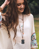 Bella Layered Stone & Shell Boho Necklace