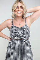 White Birch Sleeveless Plaid Woven Dress