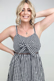 White Birch Sleeveless Plaid Woven Dress