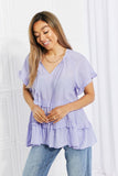 HEYSON Meant To Be Tie Neck Ruffle Top