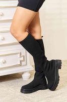 WILD DIVA Footwear Knee High Platform Sock Boots