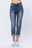 Judy Blue "Skyline" High Rise Bleach Splash Boyfriend Jeans