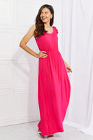 White Birch Santa Monica Flutter Sleeve Maxi Dress