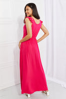 White Birch Santa Monica Flutter Sleeve Maxi Dress