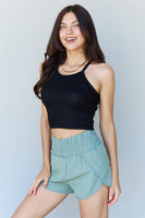 Ninexis Everyday Staple Soft Modal Short Strap Ribbed Tank Top in Black