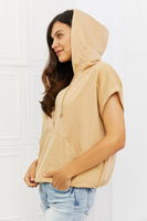 HEYSON Relaxed Vibe Full Size Short Sleeve  Hoodie