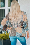 Leopard Patchwork V-Neck Top