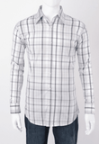 Men's Gray/Taupe Plaid Shirt