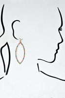 Oval Hoop With Pave Rhinestone In Pastel Colors