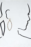 Oval Hoop With Pave Rhinestone In Pastel Colors