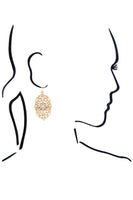 Pink Patina Effect Filigree Earrings